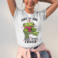 Cute Frog Just A Girl Who Loves Frogs Funny Frog Lover Gift For Girl Frog Lover Unisex Jersey Short Sleeve Crewneck Tshirt