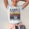 Easily Distracted By Guitars Quote For A Guitar Player Racerback Unisex Jersey Short Sleeve Crewneck Tshirt