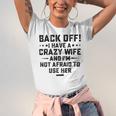 Funny Husband Gifts From Wife Crazy Wife Marriage Humor Unisex Jersey Short Sleeve Crewneck Tshirt