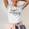 Happy Birthday Text Design Unisex Jersey Short Sleeve Crewneck Tshirt