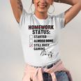 Homework Started Done Still Busy Gaming Jersey T-Shirt