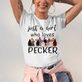 Just A Girl Who Loves Peckers 861 Shirt Unisex Jersey Short Sleeve Crewneck Tshirt