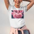 Pink Roses In Garden Unisex Jersey Short Sleeve Crewneck Tshirt