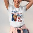 Red Goldendoodle Happy Independence Day 4Th Of July American Flag Jersey T-Shirt