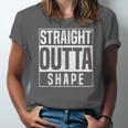 Straight Outta Shape Fitness Workout Gym Weightlifting Jersey T-Shirt