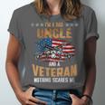 Womens Im A Dad Uncle And A Veteran Fathers Day Fun 4Th Of July Unisex Jersey Short Sleeve Crewneck Tshirt