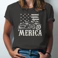 4Th Of July Merica V-Twin Motorcycle Biker Jersey T-Shirt