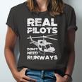 Aviation Real Pilots Dont Need Runways Helicopter Pilot Jersey T-Shirt