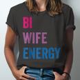 Bi Wife Energy Lgbtq Support Lgbt Lover Wife Lover Respect Jersey T-Shirt