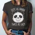 Cute As Panda Twice As Lazy Bear Lovers Activists Jersey T-Shirt