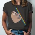 Cute Sloth New Sloth Climbing A Rainbow Jersey T-Shirt