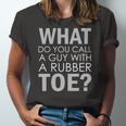 Dad Joke Novelty Tee The One About A Guy With A Rubber Toe Jersey T-Shirt