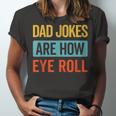 Dad Jokes Are How Eye Roll Retro Dad Joke Fathers Day Jersey T-Shirt