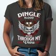 Dingle Blood Runs Through My Veins Name V2 Unisex Jersey Short Sleeve Crewneck Tshirt