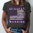 Epilepsy Warrior Usa Flag United States Flag Epilepsy Epilepsy Awareness Unisex Jersey Short Sleeve Crewneck Tshirt