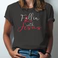 Fall In Love With Jesus Religious Prayer Believer Bible Jersey T-Shirt