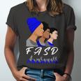 Fasd Awareness Blue And Grey Women Fetal Alcohol Spectrum Disorder Fetal Alcohol Spectrum Disorder Awareness Unisex Jersey Short Sleeve Crewneck Tshirt