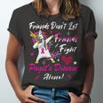 Friends Dont Let Friends Fight Pagets Disease Alone Unicorn Pink Ribbon Pagets Disease Pagets Disease Awareness Unisex Jersey Short Sleeve Crewneck Tshirt