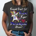 Friends Dont Let Friends Fight Paralysis Alone Unicorn Blue Ribbon Paralysis Paralysis Awareness Unisex Jersey Short Sleeve Crewneck Tshirt