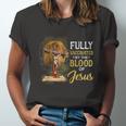 Fully Vaccinated By The Blood Of Jesus Cross Faith Christian Unisex Jersey Short Sleeve Crewneck Tshirt