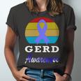 Gerd Awareness Vintage Periwinkle Blue Ribbon Gastroesophageal Reflux Disease Gerd Awareness Unisex Jersey Short Sleeve Crewneck Tshirt