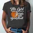 This Girl Runs On Jesus And Basketball Christian Jersey T-Shirt