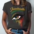 Happy Juneteenth 1865 Bright Eyes Melanin Retro Black Pride Jersey T-Shirt