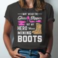 My Hero Wears Mining Boots Coal Miner Wife Jersey T-Shirt