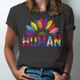 Human Lgbtq Month Pride Sunflower Jersey T-Shirt