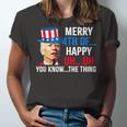Joe Biden Confused Merry Happy Funny 4Th Of July Unisex Jersey Short Sleeve Crewneck Tshirt