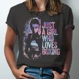 Just A Girl Who Loves Boxing Ink Splatter Unisex Jersey Short Sleeve Crewneck Tshirt