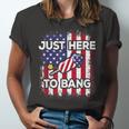 Just Here To Bang 4Th Of July American Flag Fourth Of July Jersey T-Shirt