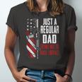 Just A Regular Dad Trying Not To Raise Liberals -- On Back Jersey T-Shirt
