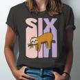 Kids 6 Years Old Cute Sloth Birthday Girl 6Th B-Day Jersey T-Shirt