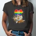 Lgbt Pride Daddy Tiger Rainbow Best Dad Ever Fathers Day Jersey T-Shirt