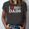 I Love Hot Dads I Heart Hot Dads Love Hot Dads V-Neck Jersey T-Shirt