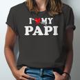 I Love My Papi With Heart Fathers Day Wear For Kids Boy Girl Jersey T-Shirt