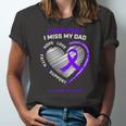 In Memory Dad Purple Alzheimers Awareness Jersey T-Shirt
