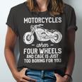 Motorcycles When Four Wheels Cage Is 461 Shirt Unisex Jersey Short Sleeve Crewneck Tshirt