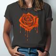 Orange Melting Rose Garden Gardener Botanist Flowers Rose Jersey T-Shirt