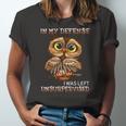 Owl In My Defense I Was Left Unsupervised Bird Lover Jersey T-Shirt