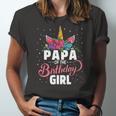 Papa Of The Birthday Girl Unicorn Girls Matching Jersey T-Shirt