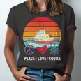 Peace Love Cruising Family Cruise Vacation Matching Gift V2 Unisex Jersey Short Sleeve Crewneck Tshirt