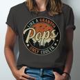 Pops Like A Grandpa Only Cooler Vintage Retro Fathers Day Jersey T-Shirt