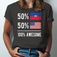 Proud Haitian American Flag Haiti Usa Jersey T-Shirt