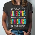 Proud Lil Sister Of A Class Of 2022 8Th Grade Graduate Jersey T-Shirt