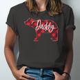 Red Buffalo Plaid Daddy Bear Matching Christmas Pj Jersey T-Shirt