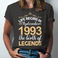 September 1993 Birthday Life Begins In September 1993 V2 Unisex Jersey Short Sleeve Crewneck Tshirt