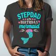 Stepdad Of The Birthday Mermaid Family Matching Unisex Jersey Short Sleeve Crewneck Tshirt