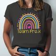 Team Pre K Teacher Rainbow Heart Education Jersey T-Shirt